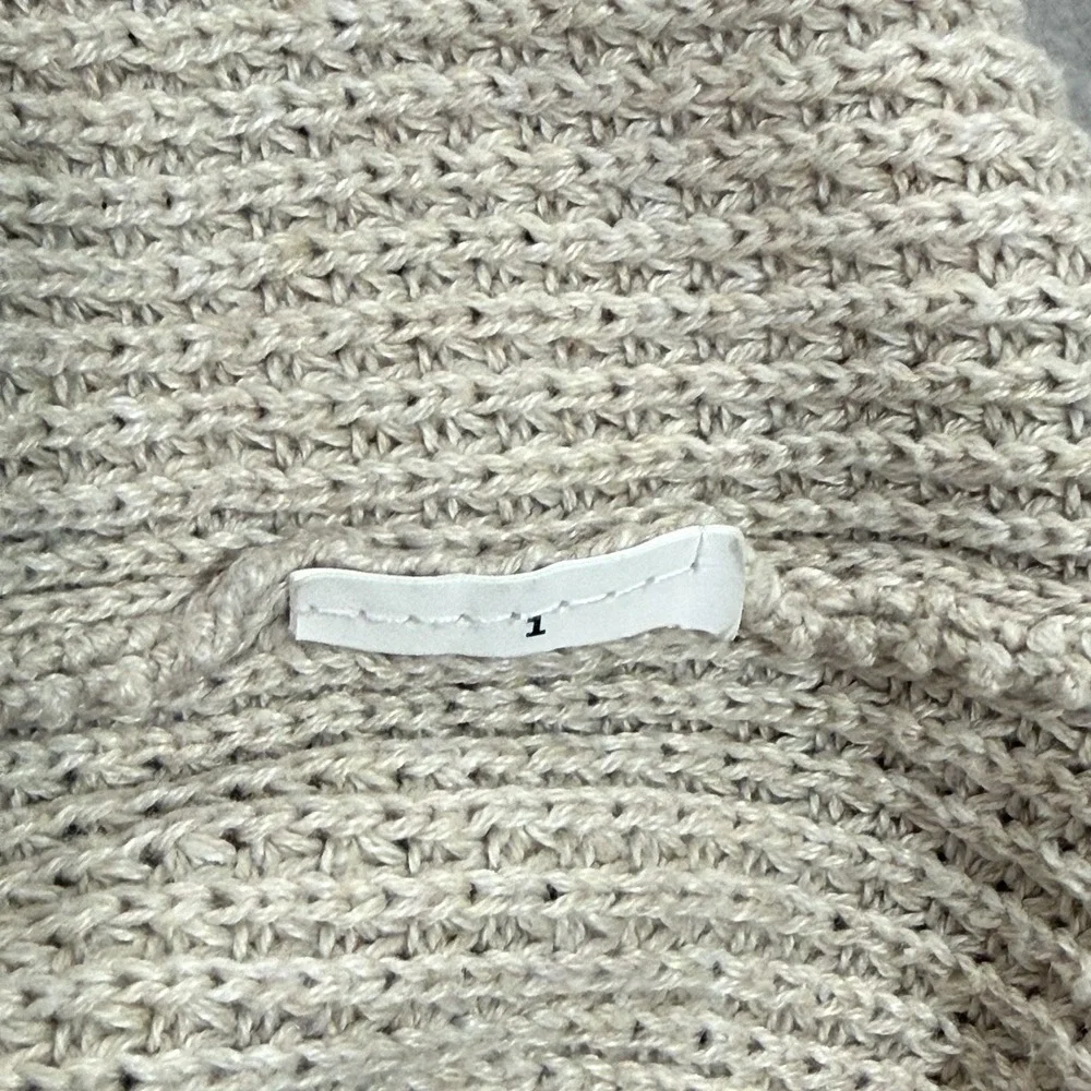 Michael Kors Sweater Womens Size S Cream Textured Knit Turtleneck Pullover Cozy